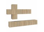Syfax™ Set Di Mobili Porta Tv 7 Pz Rovere Sonoma In Legno Multistrato