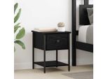 Vidaxl Comodino Look Rovere Nero 34 X 35,5 X 45 Cm Materiale A Base Di Legno