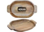 Vassoio Decorativo Marrakech Boho Vassoio Da Portata Ovale In Legno 42 X 25 Cm | Piatto Da Portata Kahla Come Decorazione Da Tavolo Per Cucina E Soggiorno | Vassoio Da Colazione Vintage Naturalmente Per Camera Da Letto