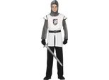 Fiestas Guirca - Costume Da Cavaliere Medievale Per Ragazzo FG935 (164-176) (Bianco/Grigio)