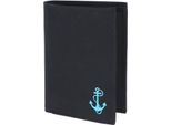 Oxmox Portafoglio New Cryptan Rfid Protect KombiböRse Freedom Anchor Print Cyan Black Nero