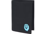 Oxmox Portafoglio New Cryptan Rfid Protect KombiböRse Freedom Lion Print Cyan Black Nero