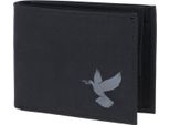 Oxmox Portafoglio New Cryptan Rfid Protect PocketböRse Freedom Pigeon Print Grey Black Nero