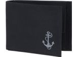 Oxmox Portafoglio New Cryptan Rfid Protect PocketböRse Freedom Anchor Print Grey Black Nero