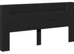 Vidaxl Testiera Con Ripiano Nero 200 X 16,5 X 103,5 Cm Materiale A Base Di Legno