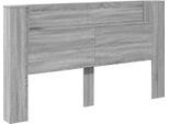 Vidaxl Testata Grigio Sonoma 180 X 16,5 X 103,5 Cm Materiale A Base Di Legno