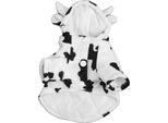 Felpa Con Cappuccio Per Cani, Giacca Invernale, Design Elegante E Simpatico Di Una Mucca, Confortevole E Caldo Abbigliamento Per Cani Di Piccola E Media Taglia, Bianco, M