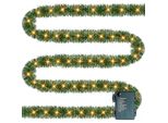 4,5 Metri Di Ghirlanda Di Natale Verde Con Led Illuminati A Batteria Ghirlanda Di Abete Artificiale Decorazione Ghirlanda Di Natale, Colore Della Luce: Bianco Caldo