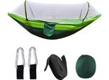 Amaca Da Campeggio Con Rete, Taffetà Di Nylon 210T, Tenda Automatica Ad Apertura Rapida Per Uso Esterno, 260 X 140 Cm/102 X 55 Pollici, Verde Frutta