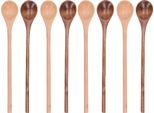 8 Cucchiai In Legno Di Faggio, Sicuri, Ecologici, Per Servire, Con Comodo Manico Lungo