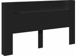 Vidaxl Testiera Con Ripiano Nero 180 X 16,5 X 103,5 Cm Materiale A Base Di Legno
