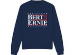 Sesame Street - Felpa "Bert Ernie For President 123"" Per Uomo/Donna Unisex TV23313 (Xl) (Navy)"