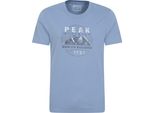 Mountain Warehouse - Maglietta "Peak District"" Da Uomo, Manica Corta MW4700 (L) (Blu)"