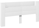 Vidaxl Testiera Con Ripiano Bianco 200 X 16,5 X 103,5 Cm Materiale A Base Di Legno