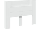 Vidaxl Testiera Con Ripiano Bianco 140 X 16,5 X 103,5 Cm Materiale A Base Di Legno