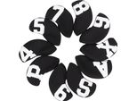 10 Pezzi/Set Quantità Golf Iron Head Cover Set Neoprene Club Protettivo Headcoverparole Bianche Su Sfondo Nero