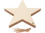 8 Pezzi Ornamenti A Stella In Legno, Vuoti, Non Finiti, Piccolo Albero Di Natale, Decorazione Appesa, Accessori Artigianali Fai Da Te, 5 Suggerimenti