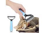 Pet Dog Cat Fur Knot Cutter Rake Hair Removal Comb Brush Grooming Tool Blue S