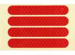 4 Parti/Set Adesivi Riflettenti Ruota Anteriore Posteriore Adatto Per Ninebot G30 Scooter Elettrico Accessorirosso