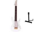 Chitarra Elettrica In Miniatura In Legno, Modello Di Strumento In Miniatura, Adatto Per Regali, Ornamenti, Bianco