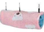 Criceto Tunnel Cotone Nido Piccolo Pet Peluche Morbido Appeso Casa Canale (Rosa Piccolo Orso)M