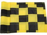 Barre Per Buche Da Golf A Scacchiera, Bandierine Per Coppe, Aste Per Bandiere Da Putting Green (Nero Giallo)