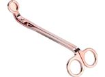 1 Pezzi Moda Copertura In Acciaio Inox Candela Cuore Clip Stoppino Trimmer Forbici Strumento (Oro Rosa)