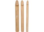 3 Pezzi Grandi E Spessi Ganci In Legno Per Uncinetto, Ferri Da Maglia, Strumenti Per Tessere, 15 Mm, 20 Mm, 25 Mm