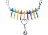 Colorato In Plastica Ferro Animale Domestico Pappagallo Calcio Masticare Mordere Appeso Corda Altalena Giocattolo Uccelli Gabbia Accessori