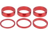 6 Pezzi In Lega Di Alluminio Distanziatore Serie Sterzo Bicicletta, Distanziatore Manubrio Bicicletta Per Mountain Bike, Rosso