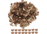 300 Pezzi Di Coriandoli Di Legno A Forma Di Cuore, Artigianato Naturale, Ornamento Fai Da Te, San Valentino, Decorazione Di Matrimonio