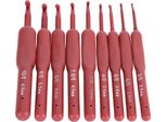 Set Di 9 Pezzi Per Uncinetto, Corpo In Alluminio, Manico Rivestito In Silicone, Uncino Da 2 A 6 Mm