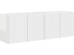 Vidaxl Mobile Tv A Parete 2 Pezzi Bianco Lucido 59,5 X 31 X 40 Cm