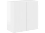 Vidaxl Mobile Tv A Parete Bianco Lucido 59,5 X 31 X 60 Cm Materiale In Legno