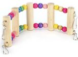 Pappagallo Di Legno Appeso Ponte Arrampicata Giocattolo Piegare Gioco Libero Fornitura6X18Cm