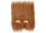 Parrucca Con Criniera Di Leone, Copricapo, Travestimento, Abbigliamento Di Halloween Per Cani, Costume Per Animali Domestici, Marrone Chiaro, L