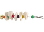 Uccello Masticare Giocattolo Colorato Naturale Calcio Supplemento Denti Pappagallo Masticare Osso Di Seppia Con Campana M.