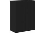 Vidaxl Mobile Tv A Parete Nero 59,5 X 31 X 80 Cm Materiale In Legno