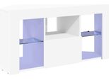 Vidaxl Mobile Tv Led Ad Angolo Bianco 100 X 40 X 50 Cm Materiale In Legno