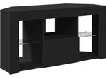 Vidaxl Mobile Tv Led Ad Angolo Nero 101 X 40 X 50 Cm Materiale In Legno