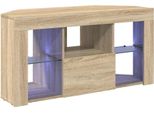 Vidaxl Mobile Tv Led Ad Angolo Rovere Sonoma 102 X 40 X 50 Cm Materiale A Base Di Legno