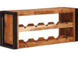 Vidaxl Portabottiglie Marrone 100 X 45 X 33 Cm In Legno Massiccio Di Acacia