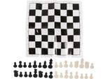 Set Di Scacchi, Gioco Standard Internazionale Con Scacchiera Per Viaggi In Campeggio All'aperto (Bianco E Nero)