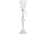 Portafiori Per Matrimonio - Vaso Da Tavola/Centrotavola - Set Di 6 - Altezza 49 Cm - Decorazione Da Tavolo - Argento