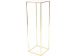 Portafiori - Colonna In Metallo - 31×31×100 Cm - Centrotavola Decorativo Per Matrimoni E Feste - Misura L - Oro
