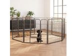Belviona Recinto Per Animali Liberi, Robusto Recinto In Metallo Per Cuccioli, Cani E Piccoli Animali, Resistente Alle Intemperie Per Interni Ed Esterni, 80X60 Cm