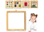 Cornice Da Parete In Legno Per Lavagne Didattiche Montessori - Compatibile Con Le Lavagne Mamabrum | Montaggio Sicuro A Parete
