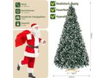 Albero Di Natale Artificiale - Abete Canadese - Altezza 150 Cm - Denso E Voluminoso - Pvc/Pe - Innevato - Verde Con Pigne E Neve