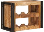 Vidaxl Portabottiglie Marrone 100 X 45 X 33 Cm Legno Massiccio Di Mango Grezzo