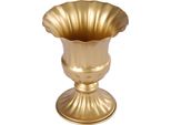 Vasi Di Fiori Per La Decorazione Della Tavola - Vasi Da Tavola Per Matrimoni - Set Di 10, Plastica Pp, Altezza 16 Cm, Riutilizzabili - Oro